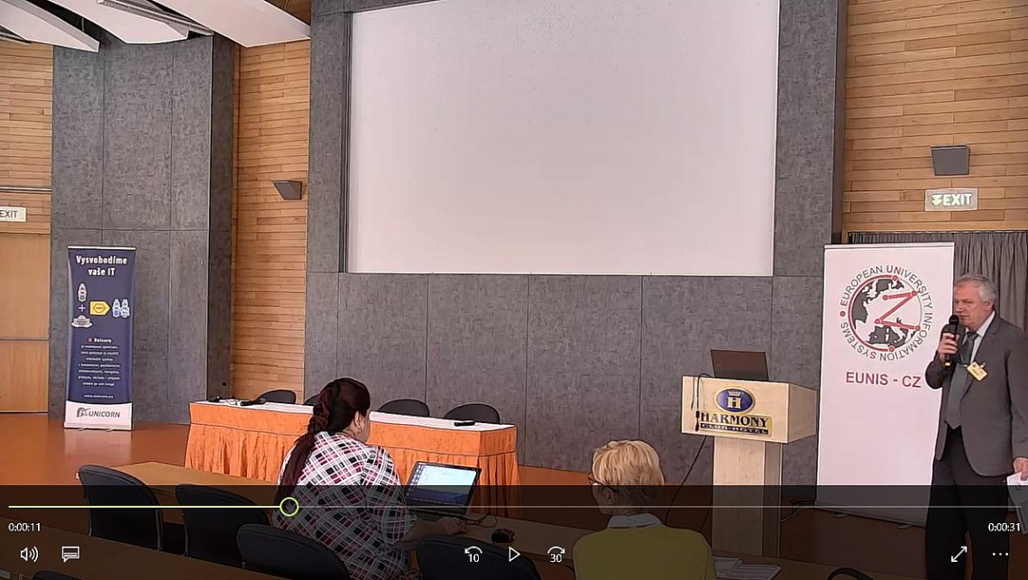 Videozáznamy z přednášek hlavní konference EUNIS 2016